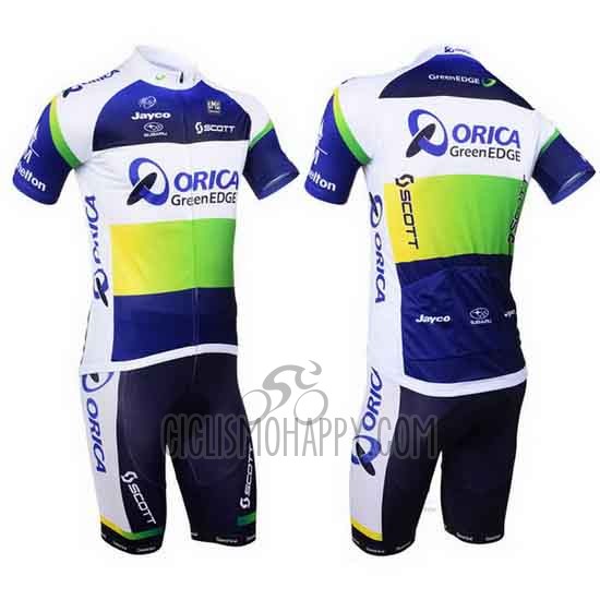 Orica GreenEDGE Cycling Jersey Bib Short 2013 Short Sleeve Blue